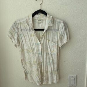 RVCA Pastel Palm Print Shirt